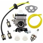 Kit de carburateur pour d�broussailleuse al - ko alko, mod�les bc410, bc4535, bc4125, avec tuyau et filtre ...