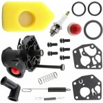 Kit carburateur pour tondeuse  gazon 499809 498809a 494406 et filtre  air 698369 ressort de rgulateur ...