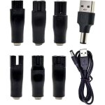 Kit chargeur universel 8 en 1 pour rasoir �lectrique - cordon d'alimentation usb de remplacement pour ...