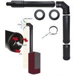 Kit cheminee pour poele a pellets avec sortie coaxiale superieure dn 80 125 prise d'air d'evacuation ...