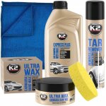 Kit de cire dure carnauba + dégoudronneur pour enlever les colles de bâche Kit de cire dure carnauba + dégoudronneur pour enlever les colles de bâche