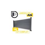 Cloture&jardin - kit cl�ture aluminium gris anthracite 2m - jardiclos - sur platines - 0, 80 m�tre