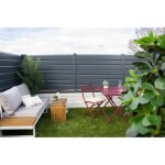 Kit cloture closea pvc gris anthracite 7016 lg: 1m x ht: 0m82