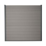 Gardenode - kit clture composite et aluminium  sceller h 1m80 l 1m80 gris quartz avec renforts acier ...