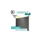 Cloture&jardin - kit clôture composite gris anthracite effet bois 5, 4m - a sceller - 2 mètres Cloture&jardin - kit clôture composite gris anthracite effet bois 5, 4m - a sceller - 2 mètres