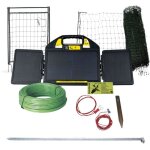 Kit clôture mobile volailles filet 50m poste solaire premium Kit clôture mobile volailles filet 50m poste solaire premium