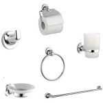 Kit complet 6 accessoires de salle de bain porte - savon wc crochet serviette 03902 Kit complet 6 accessoires de salle de bain porte - savon wc crochet serviette 03902