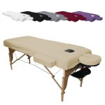 Kit complet de housses pour table de massage - confort plus - Éponge - beige - vivezen Kit complet de housses pour table de massage - confort plus - Éponge - beige - vivezen