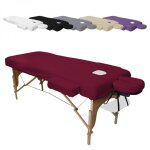 Kit complet de housses pour table de massage - confort plus - �ponge - prune - vivezen