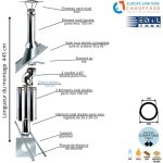 Kit conduit double paroi isol dvoiement sortie toiture ediliso25 edilinox diamtre 150 version dport ...