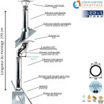 Kit conduit double paroi isol dvoiement sortie toiture ediliso25 edilinox diamtre 150 version dport ...