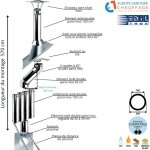 Kit conduit double paroi isolé dévoiement sortie toiture ediliso25 edilinox diamètre 150 version déport ... Kit conduit double paroi isolé dévoiement sortie toiture ediliso25 edilinox diamètre 150 version déport ...