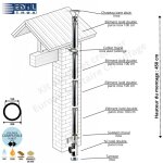 Edilinox ? conduit double paroi isol� vertical ext�rieur 150mm ? longueur 450cm ? isolation laine de ...