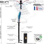 Poujoulat - kit conduit pole  granuls concentrique pgi 80 / 130 vers conduit maonn longueur du conduit ...