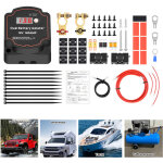 Kit de coupe circuit batterie 12v, relais sensible a la tension bsr avec ecran led, ip68 �tanche et r�sistant ...
