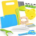 Kit couteau scurit de cuisine pour enfants - 17 pices couteau montessori enfants pour couper et cuire ...