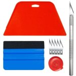 Kit covering, outils de film pour papier peint, fen�tre voiture, carrelage vinyle, raclette pour pose ...
