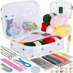 Kit de crochet pour dbutants adultes, kits de crochet comprenant du fil, des crochets ergonomiques de ...