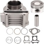 Kit de cylindre de moto, kit d'assemblage de cylindre de 50 mm remplacement complet du kit de segment ...