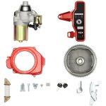 Kit de d�marrage �lectrique 6, 5 cv pour honda gx160 5, 5 ps / gx200 avec bobine de charge et aimant ...