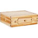 Mophorn - kit de dmarrage pour ruche d'abeilles , 100 % bois de cdre naturel recouvert de cire d'abeille, ...