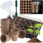 Kit de d�marrage tg77611 pour la plantation et la culture de semis, pots de tourbe, serre