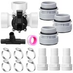 Kit de drivation de piscine complet 15 pices. vanne 3 voies  32 / 38 mm, purificateurs, chauffage ...