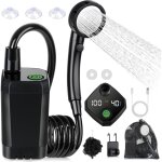Kit douche de camping, douche portable, pompe de douche �lectrique rechargeable, imperm�able, avec afficheur ...