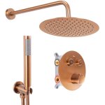 Kit de douche encastr rea lungo brush copper