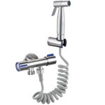 Kit douchette wc kit complet avec douchette toilette wc, robinet wc 3 voies et tuyau toilette kit hygiene ...