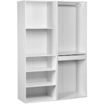 Kit dressing modulable avec 2 �l�ments. �tag�res. penderie. porte pantalons. coloris blanc 120 x 45 x ...