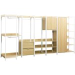 Kit dressing modulable blanc avec 5 éléments. l 360 x p 48 x h 190 Kit dressing modulable blanc avec 5 éléments. l 360 x p 48 x h 190