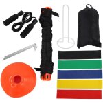 Kit d'entranement vitesse & agilit - chelle de sprint + 10 cnes + parachute + bande lastique + corde ...