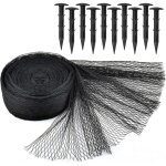 Kit de filet pour bassin � ko� - 4, 5 x 6 m - noir - maille fine tiss�e pour feuilles - prot�ge les poissons ...