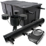 Wiltec - kit complet: cbf - 350c filtre de bassin jusqu' 90000 l biologique, neo10000 pompe de filtration ...