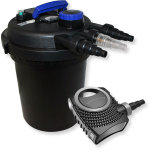 Wiltec - kit complet: cpf - 250 filtre de bassin  pression jusqu' 10000 l avec 11w lampe uv, neo8000 ...