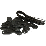 Maillestore - kit de fixation brise - vue - lot de 5 kits (26 pastilles + 4m de fil par kit) gris fonc ...