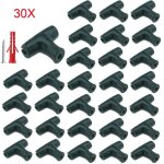 Kit de fixation pour grillages mural 30 pi�ces avec vis d'ancrage pour cl�ture et cadre m�tallique