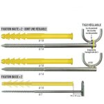 Ing fixations - kit de fixation radiateur en fonte pour mur ancien ou avec doublage, 2 fixations hautes ... Ing fixations - kit de fixation radiateur en fonte pour mur ancien ou avec doublage, 2 fixations hautes ...
