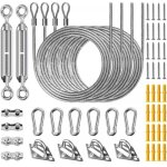 Kit de fixation voile d'ombrage pour patio 52 pi�ces, acier inoxydable 304 kit accessoires de fixation ...