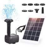 Kit fontaine solaire pour bassin - pompe � eau 3w 5v avec 7 buses - hauteur max. 50cm - d�coration jardin ...