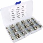 Kit fusibles verre 126 pcs 30mm coup rapide voiture auto amp�rages 1a � 25a assortiment