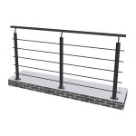 Saniland - kit garde - corps de protection pour escalier - longueur 2m avec 5 barreaux, fixation verticale ...
