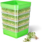 Kit de germination de graines, kit de culture de germes de haricots  4 niveaux, plateaux de culture ...