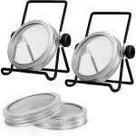 Kit de germoire à graine 6 pièces - 4 couvercles en acier inoxydable et 2 supports - kit germination ... Kit de germoire à graine 6 pièces - 4 couvercles en acier inoxydable et 2 supports - kit germination ...