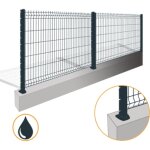 Cloture&jardin - kit grillage rigide gris anthracite 10m - jardipremium - fil 4 / 5mm - sur platines ...