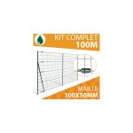 Cloture&jardin - kit grillage soudé vert 100m - jardipremium - maille 100x50mm - 1 mètre Cloture&jardin - kit grillage soudé vert 100m - jardipremium - maille 100x50mm - 1 mètre