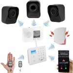 Kit 'hangar agricole' - 3 dtecteurs de mouvement sur piles + alerte gsm appel / sms + sirne 120 db ...