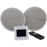 Kit haut parleurs tanches 2 x 80w commande centrale usb / bluetooth / carte sd / fm et tlcommande ...