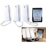 Kit d'interphone ouvre - porte portail trois combins interphone de bureau  domicile 4 fils - - ymyny ...